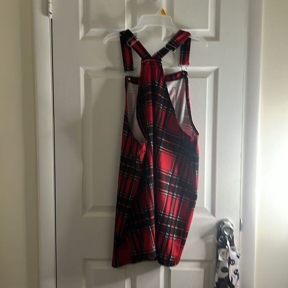 Jolie and Joy Plaid Overall Dungaree Dress - Picture 2 of 2